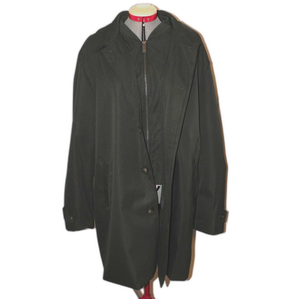 Men's XL Trench Coat Single Breasted Removable Liner All Weather Stafford NWOT